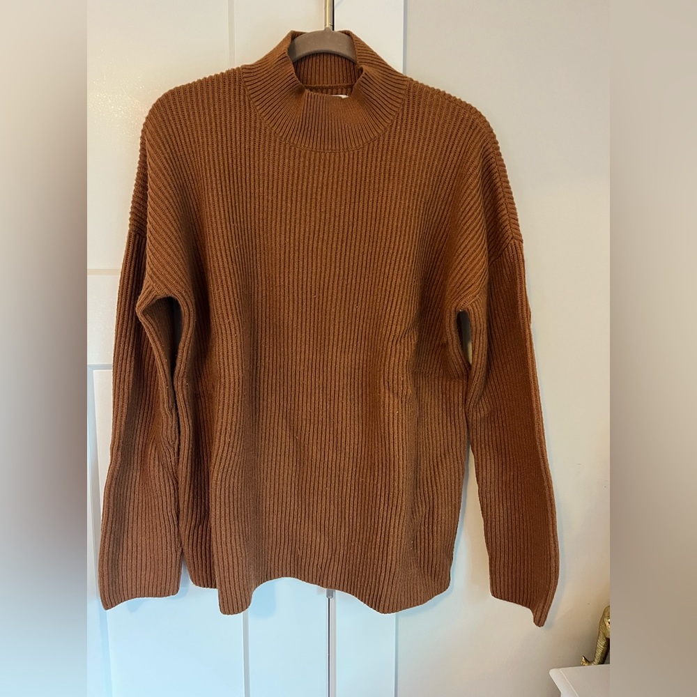 Rhythm Brown Ribbed Sweater